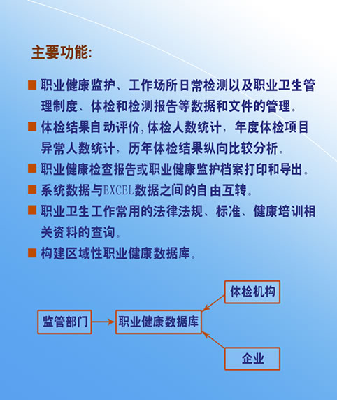 企业职业健康监护管理软件系统